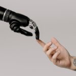Technology and human society concept