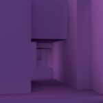 Tunnel geometrico astratto viola - intelligenza artificiale artefatto epistemico